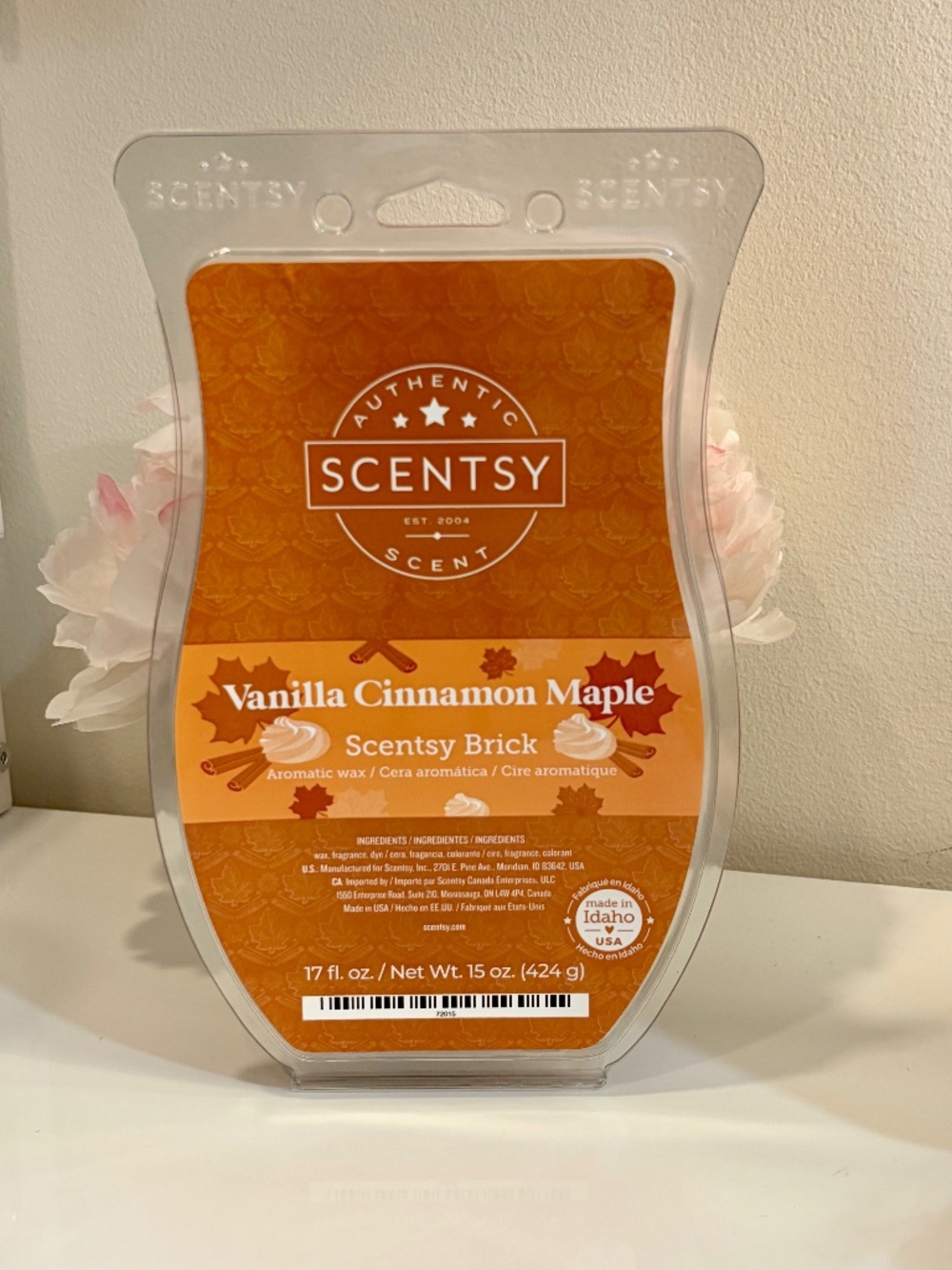 Scentsy Vanilla Cinnamon Maple Brick